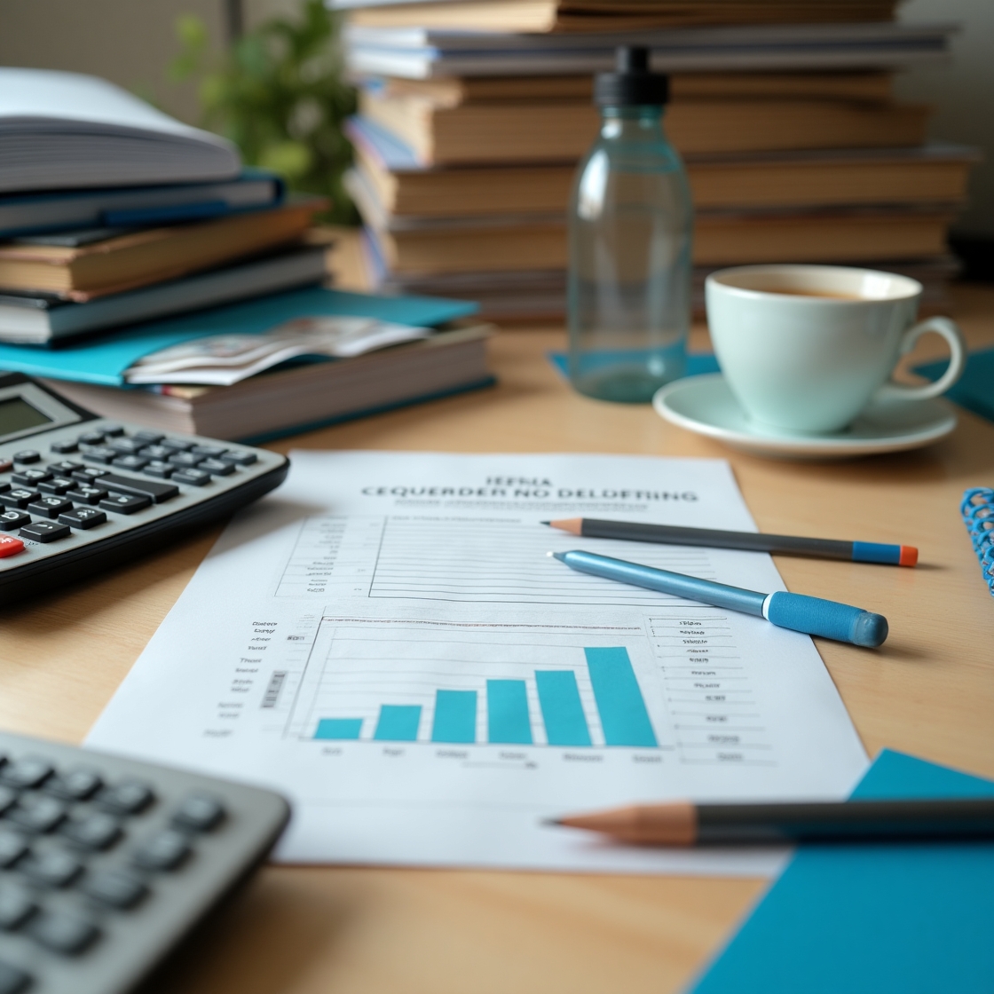 Flux_Dev_A_cluttered_but_organized_desk_with_various_accountin_1 كيفية التعامل مع الأصول البيولوجية والزراعية في المحاسبة